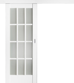 Межкомнатная дверь S-1 ПО Белый матовый КУПЕ одностворчатая V.Doors