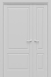 Межкомнатная дверь QD-1 ПГ Эмлайн Грей распашная двухстворчатая 80+40 Quest doors