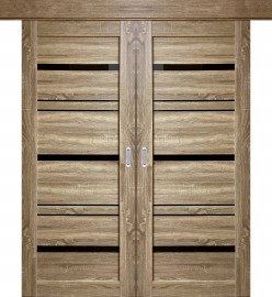 Межкомнатная дверь Е-13 Дуб сонома КУПЕ двухстворчатая V. Doors
