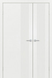 Межкомнатная дверь Графика-3 Белый матовый распашная двухстворчатая 80+40 V. Doors