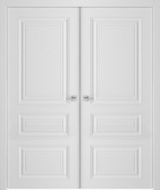 Межкомнатная дверь СК-1 Белый матовый распашная двухстворчатая V. Doors