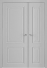 Межкомнатная дверь СК-2 Серый матовый распашная двухстворчатая 80+55 V. Doors
