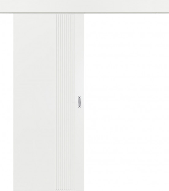 Межкомнатная дверь Графика-3 Белый матовый КУПЕ одностворчатая V. Doors